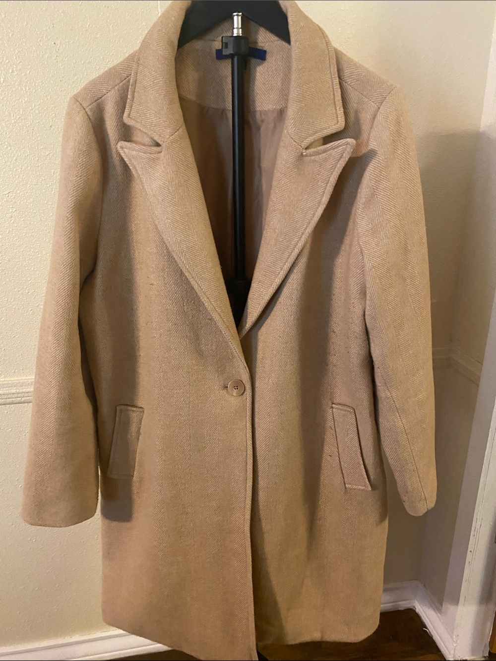 Apt. 9 Women's Camel Single-Button Trench Coat
